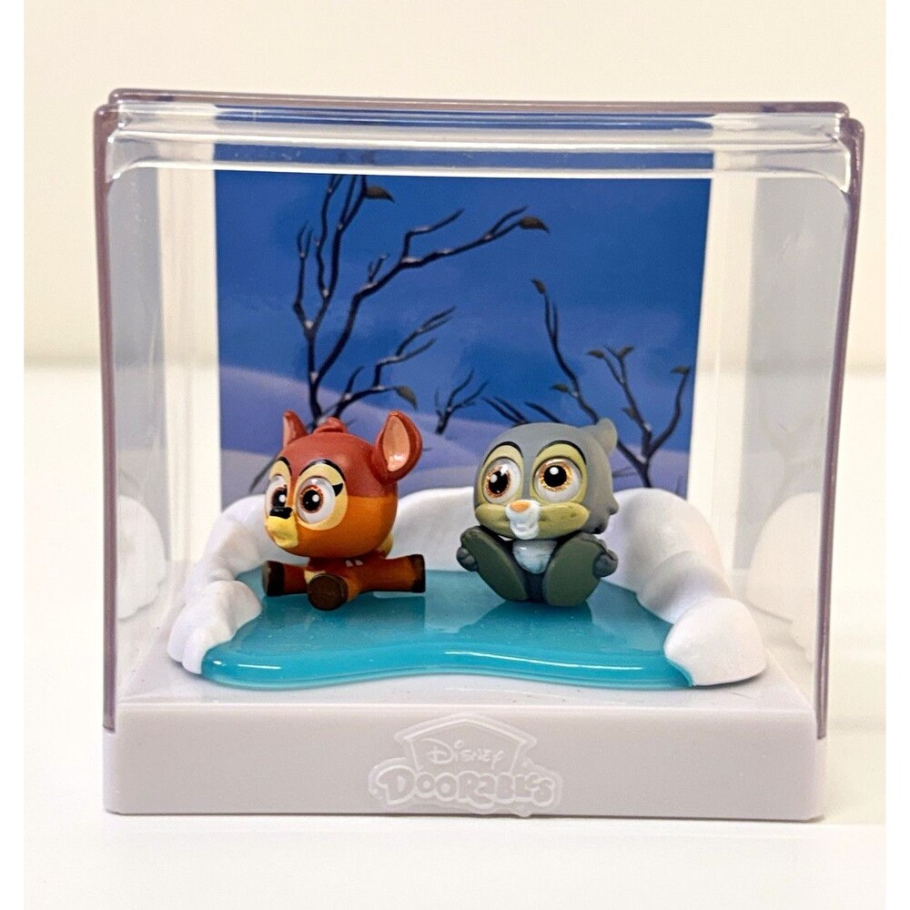 Disney Doorables Bambi & Thumper Figurine Diorama Display Case, Series 2